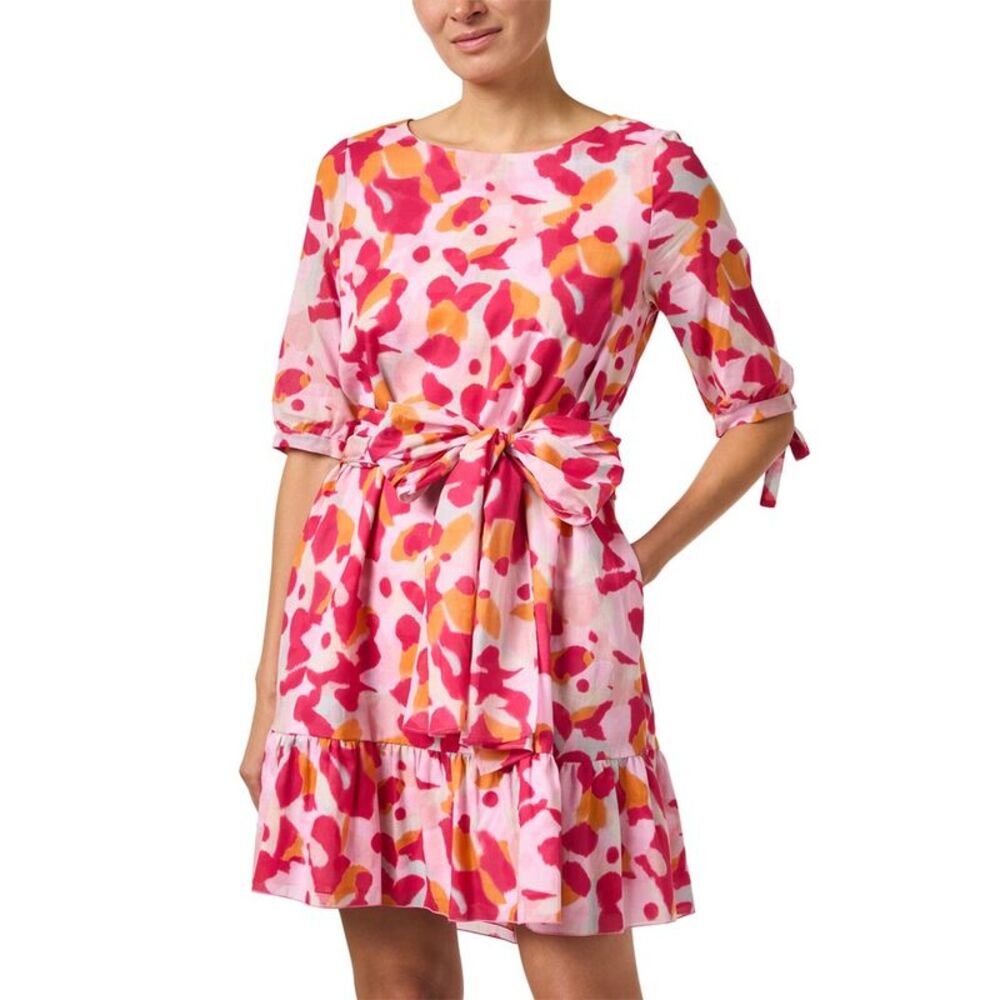 Rosso35 Womens  Tiered Cotton Dress Mini Dress, Pink